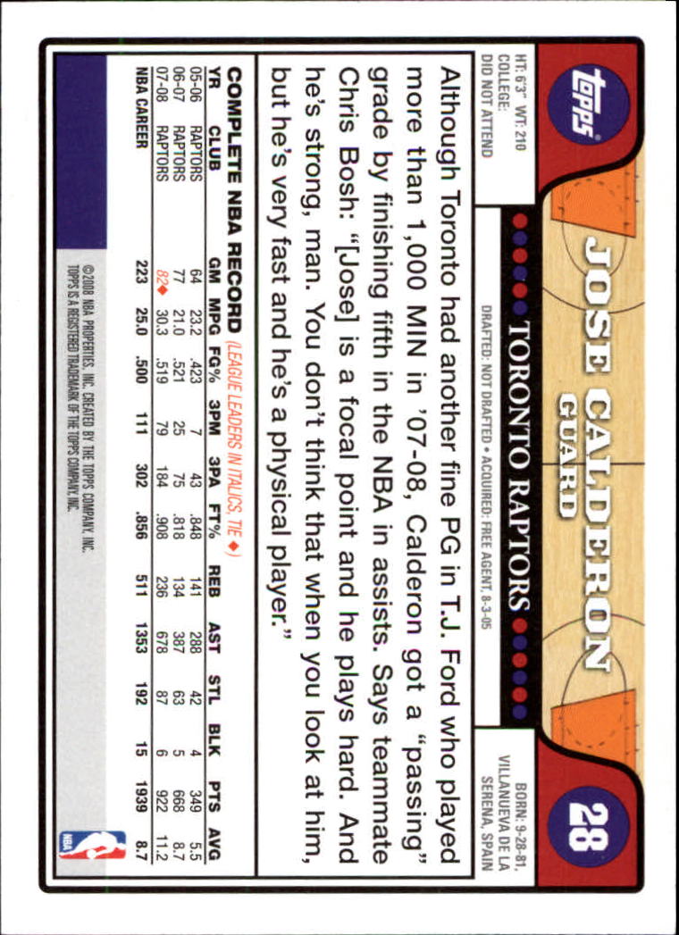 2008-09 Topps Basketball Card Pick - Picture 49 of 391