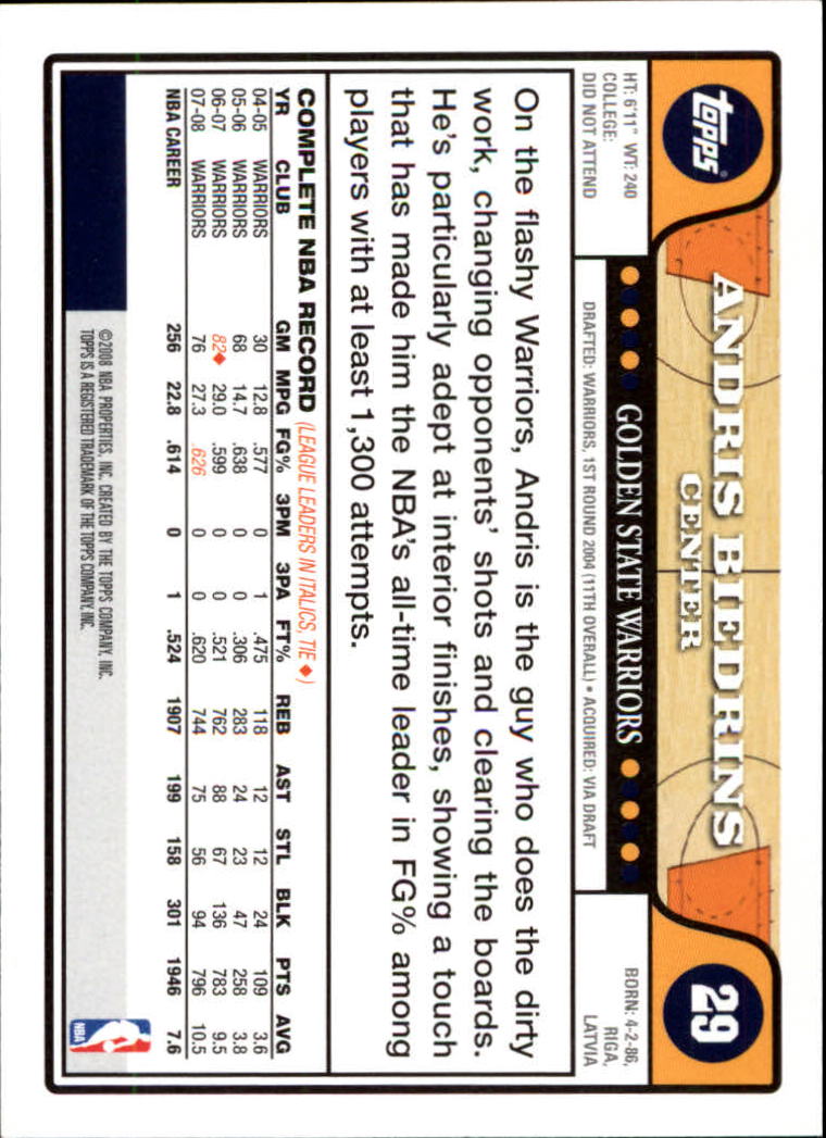 2008-09 Topps Basketball Card Pick - Picture 51 of 391