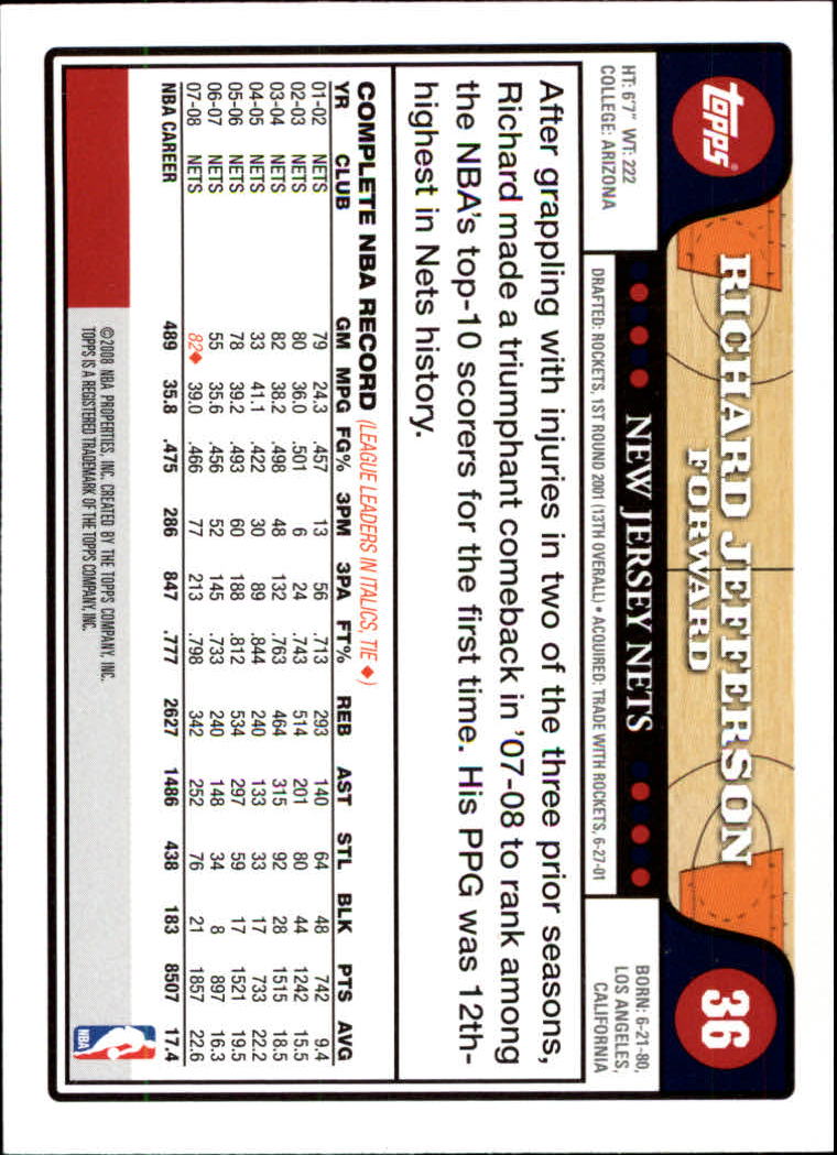 2008-09 Topps Basketball Card Pick - Picture 59 of 391