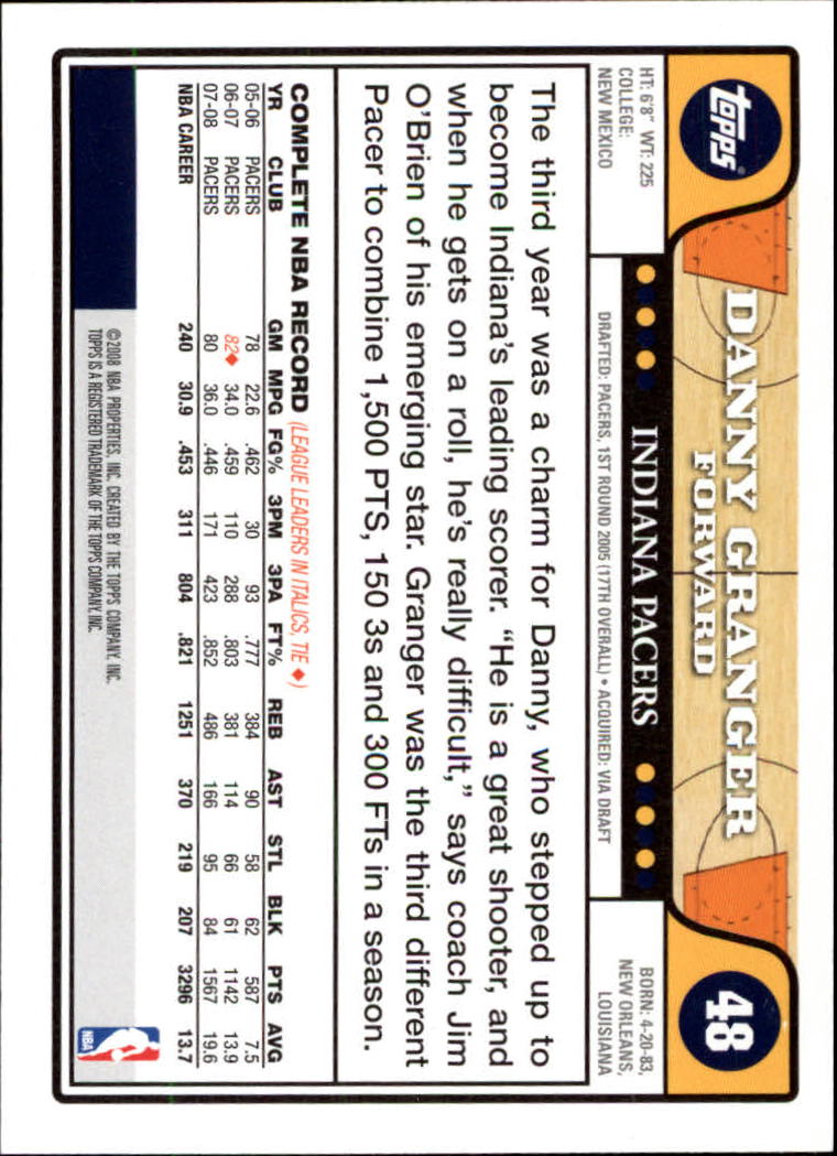 2008-09 Topps Basketball Card Pick - Picture 83 of 391