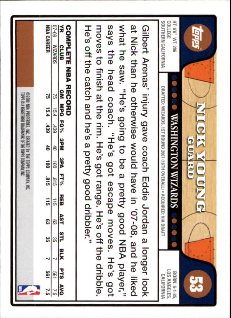 2008-09 Topps Basketball Card Pick - Picture 93 of 391