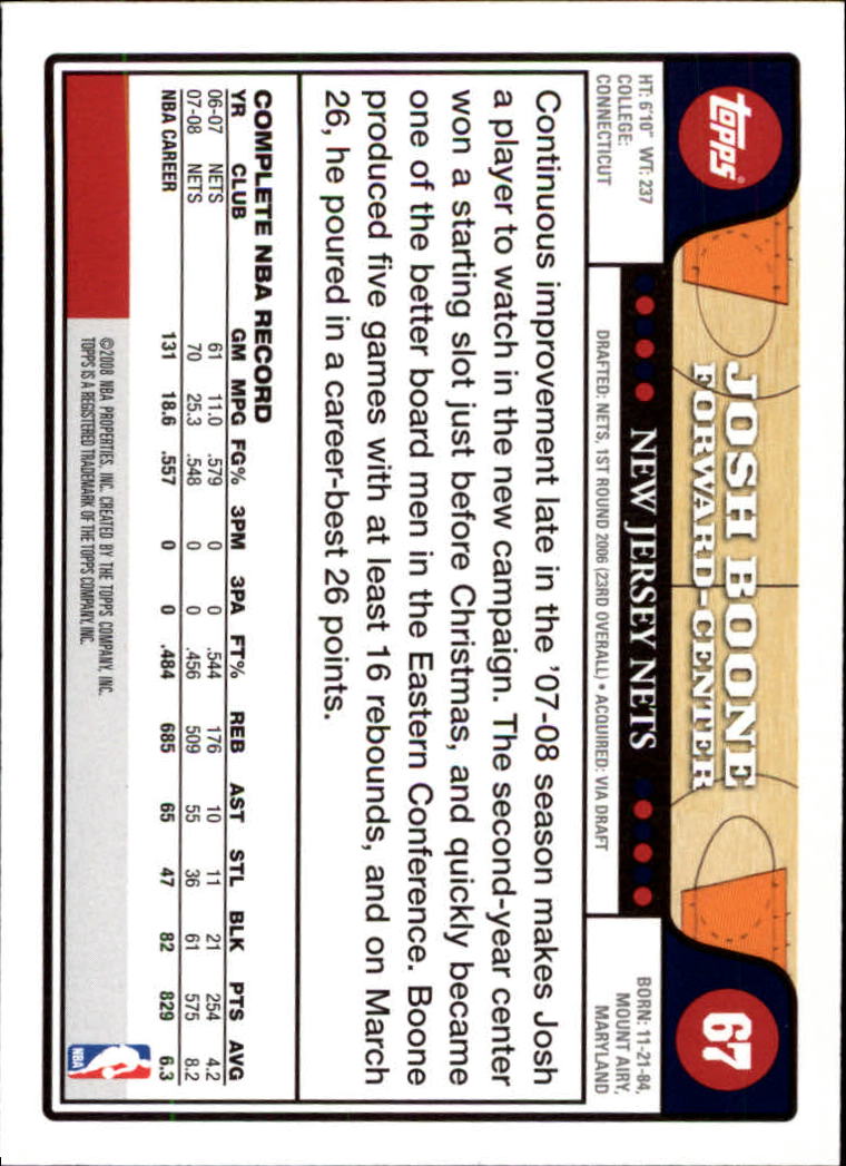 2008-09 Topps Basketball Card Pick - Picture 121 of 391