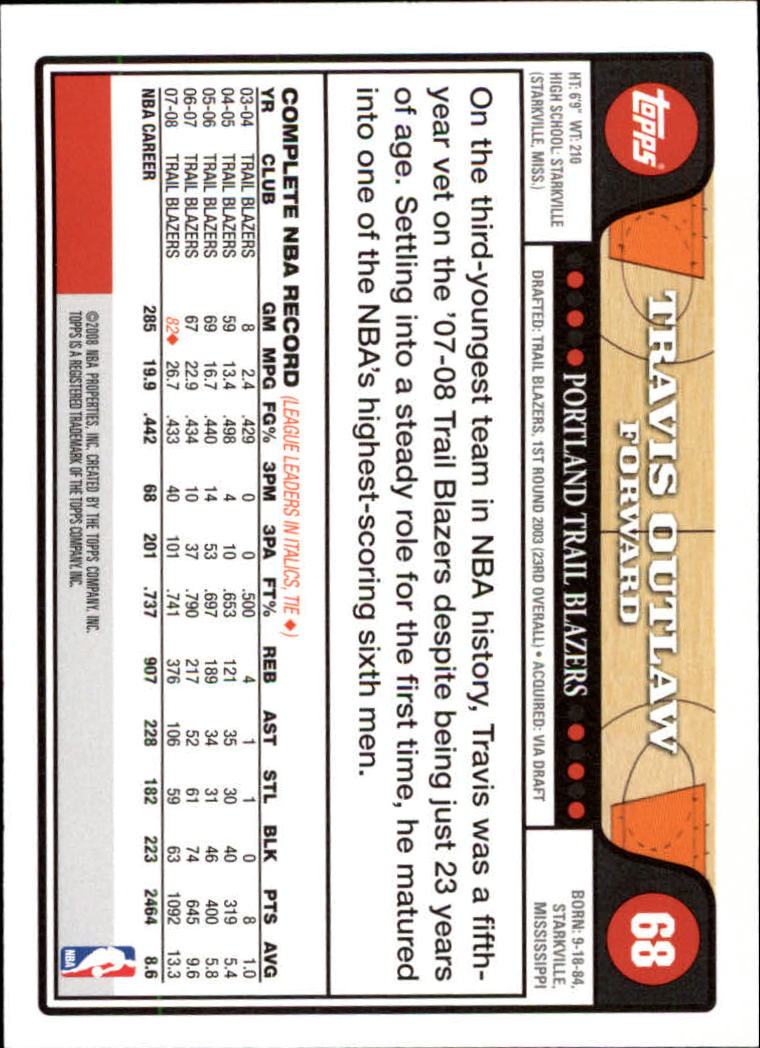 2008-09 Topps Basketball Card Pick - Picture 123 of 391