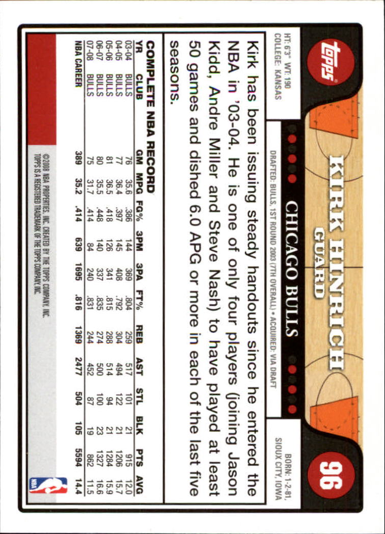 2008-09 Topps Basketball Card Pick - Picture 179 of 391