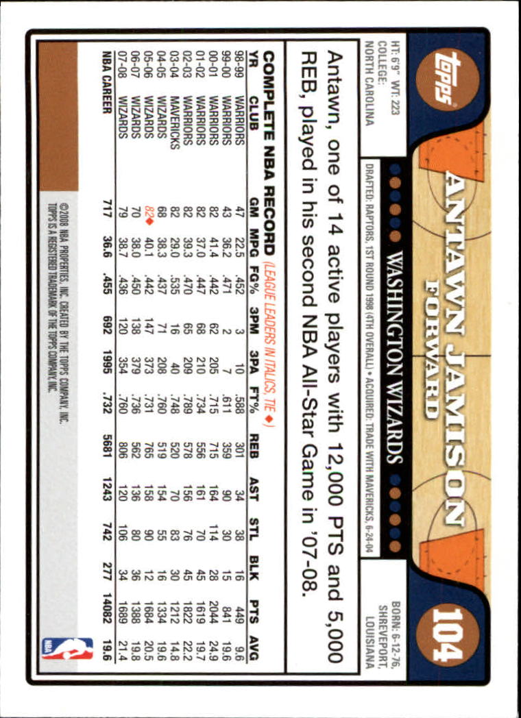 2008-09 Topps Basketball Card Pick - Picture 193 of 391