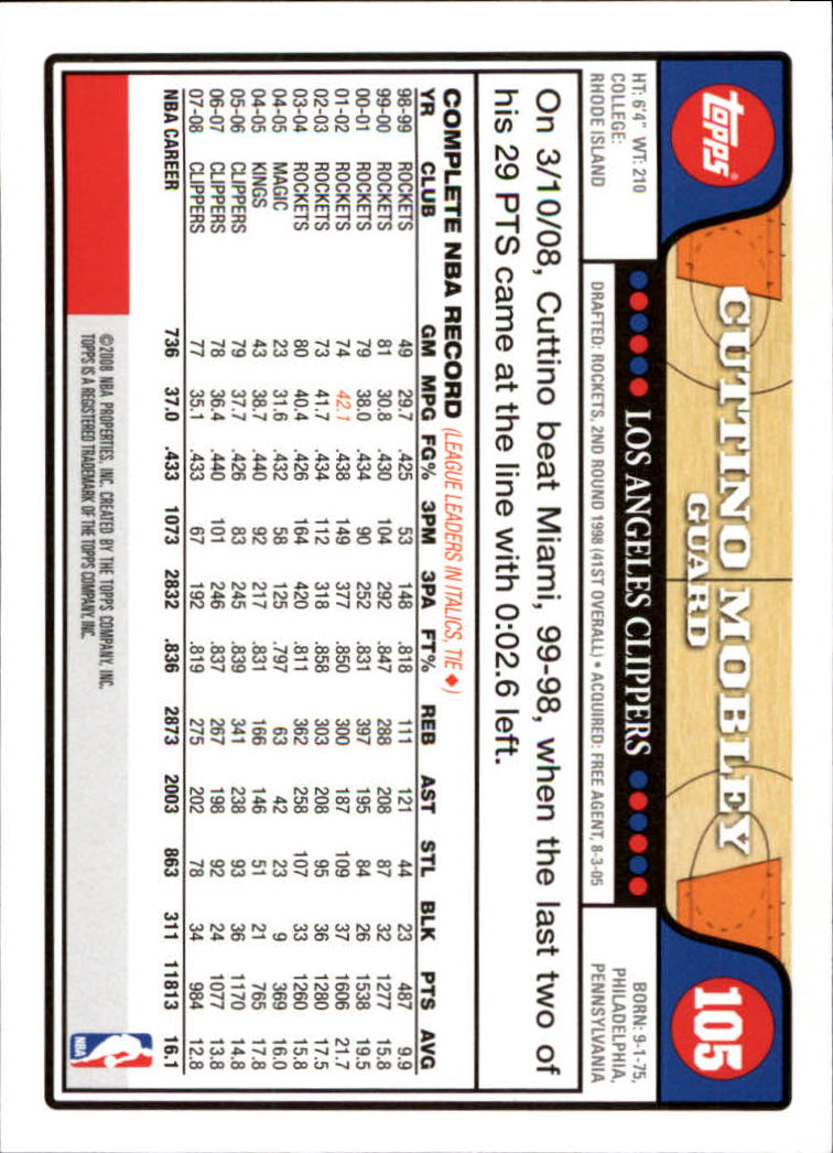 2008-09 Topps Basketball Card Pick - Picture 195 of 391