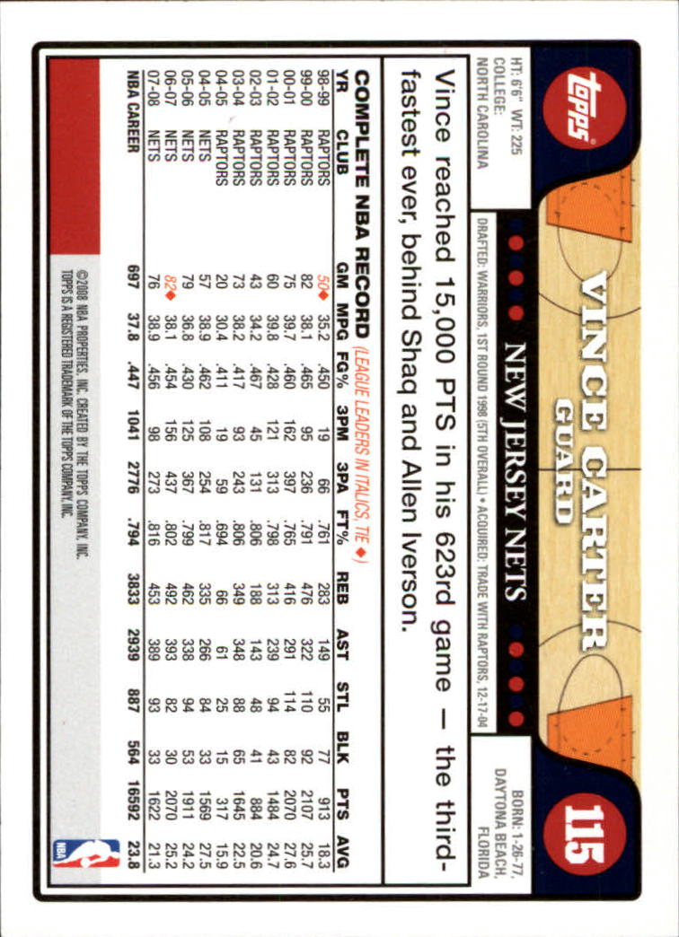 2008-09 Topps Basketball Card Pick - Picture 213 of 391