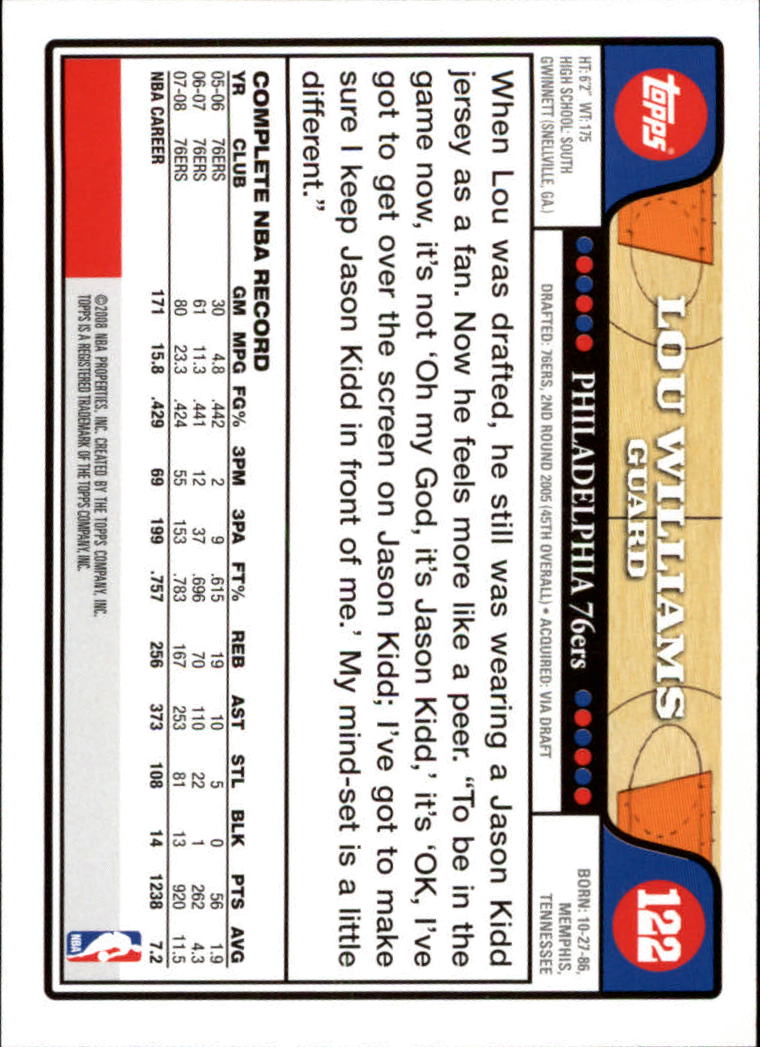 2008-09 Topps Basketball Card Pick - Picture 227 of 391