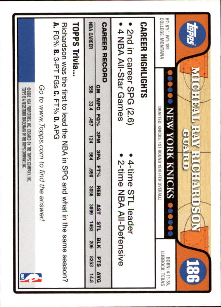 2008-09 Topps Basketball Card Pick - Picture 347 of 391