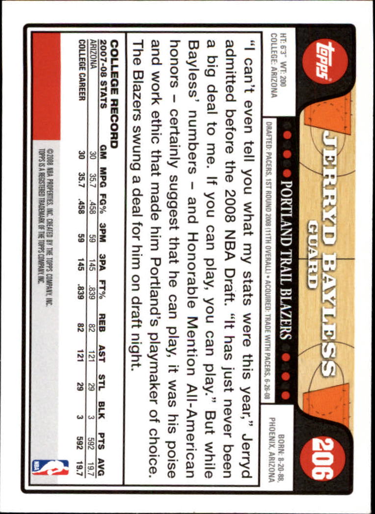 2008-09 Topps Basketball Card Pick - Picture 369 of 391