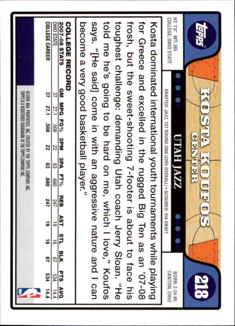 2008-09 Topps Basketball Card Pick - Picture 387 of 391