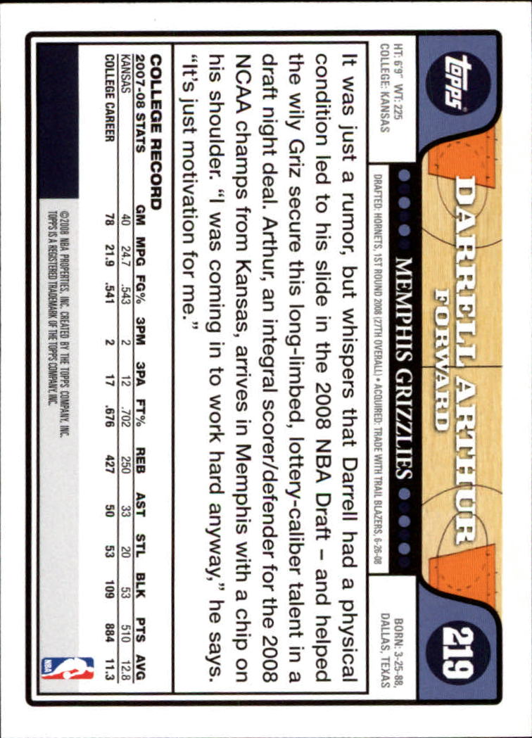 2008-09 Topps Basketball Card Pick - Picture 389 of 391