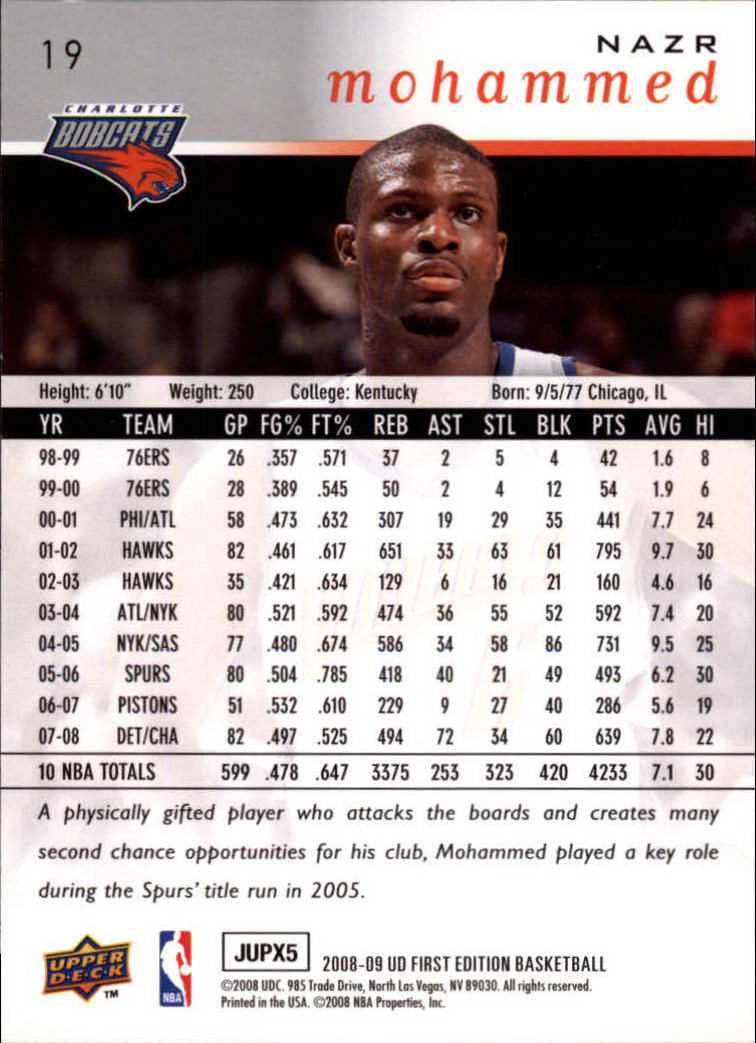2008-09 Upper Deck First Edition Basketball Card Pick - Picture 31 of 361