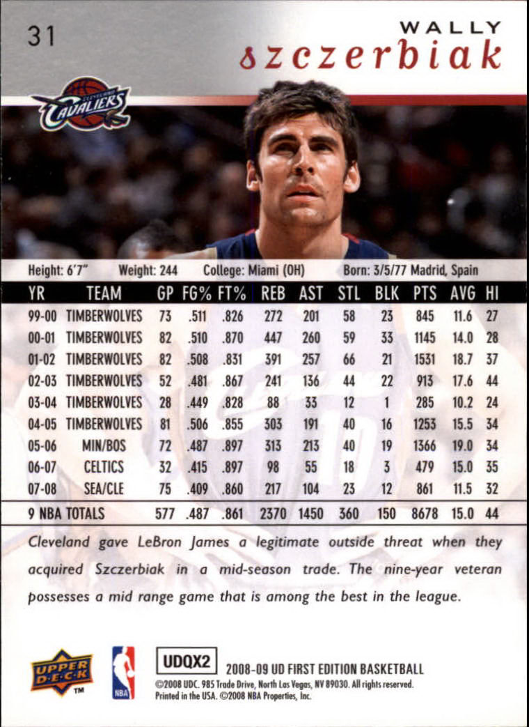 2008-09 Upper Deck First Edition Basketball Card Pick - Picture 53 of 361