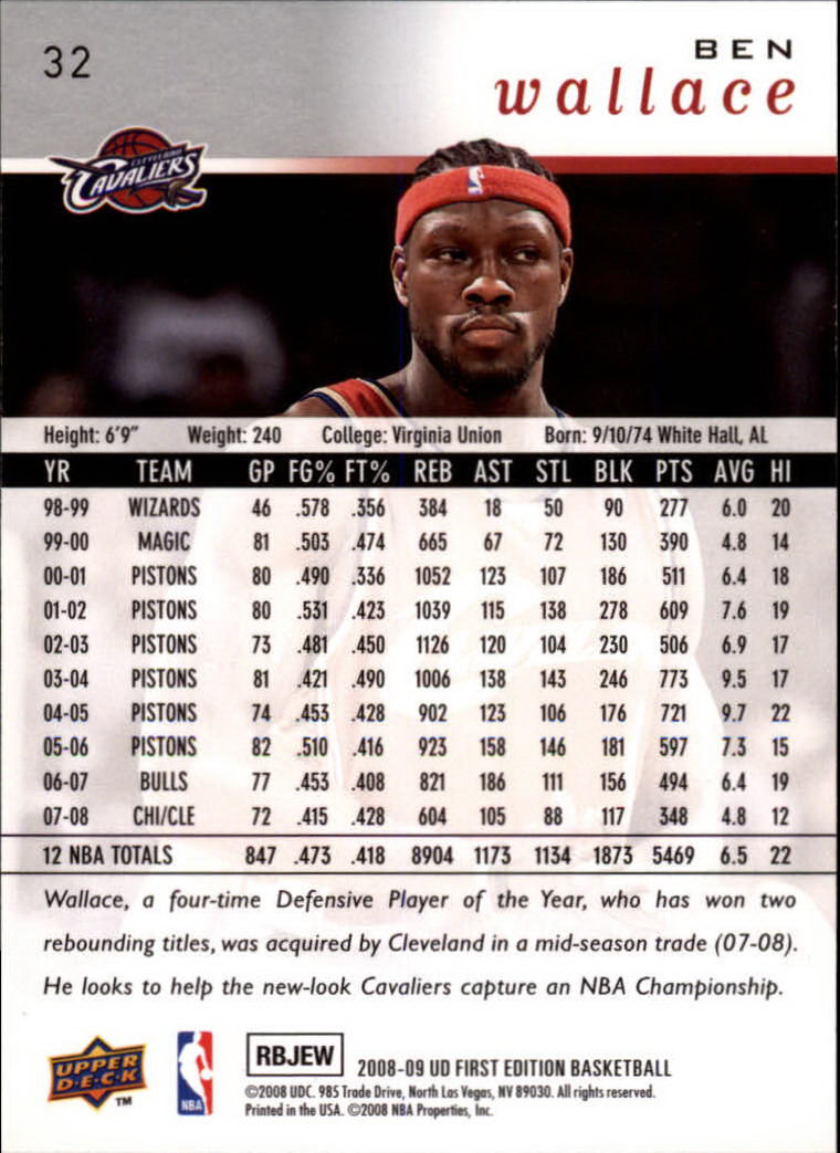 2008-09 Upper Deck First Edition Basketball Card Pick - Picture 55 of 361