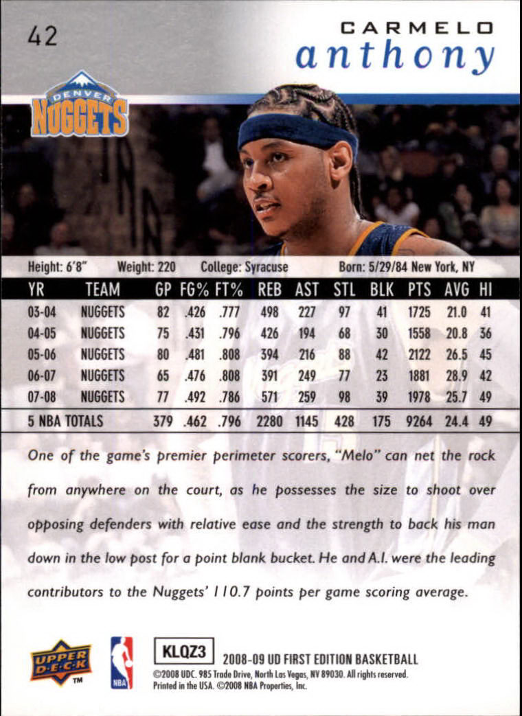 2008-09 Upper Deck First Edition Basketball Card Pick - Picture 69 of 361
