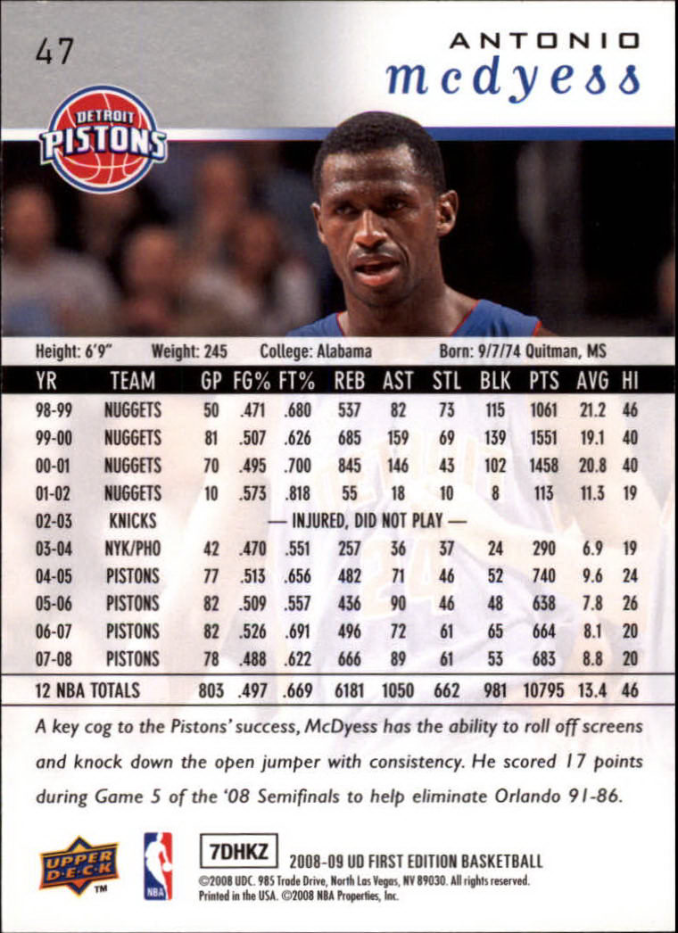 2008-09 Upper Deck First Edition Basketball Card Pick - Picture 75 of 361