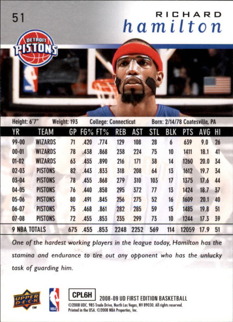 2008-09 Upper Deck First Edition Basketball Card Pick - Picture 83 of 361