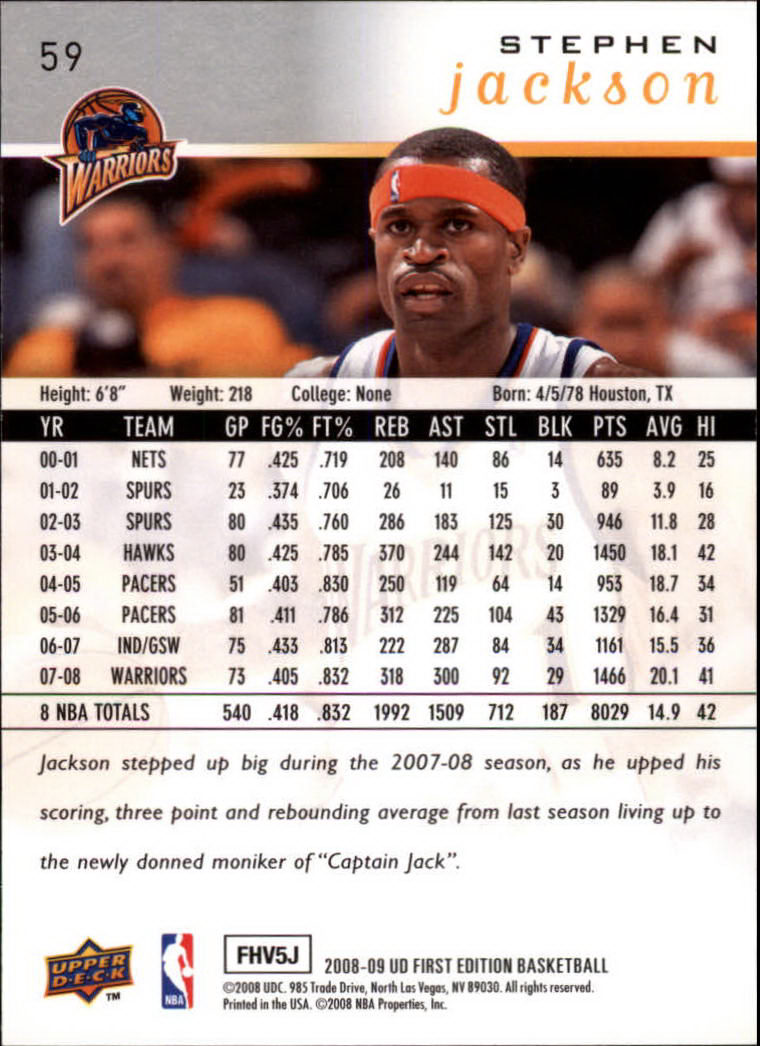 2008-09 Upper Deck First Edition Basketball Card Pick - Picture 95 of 361