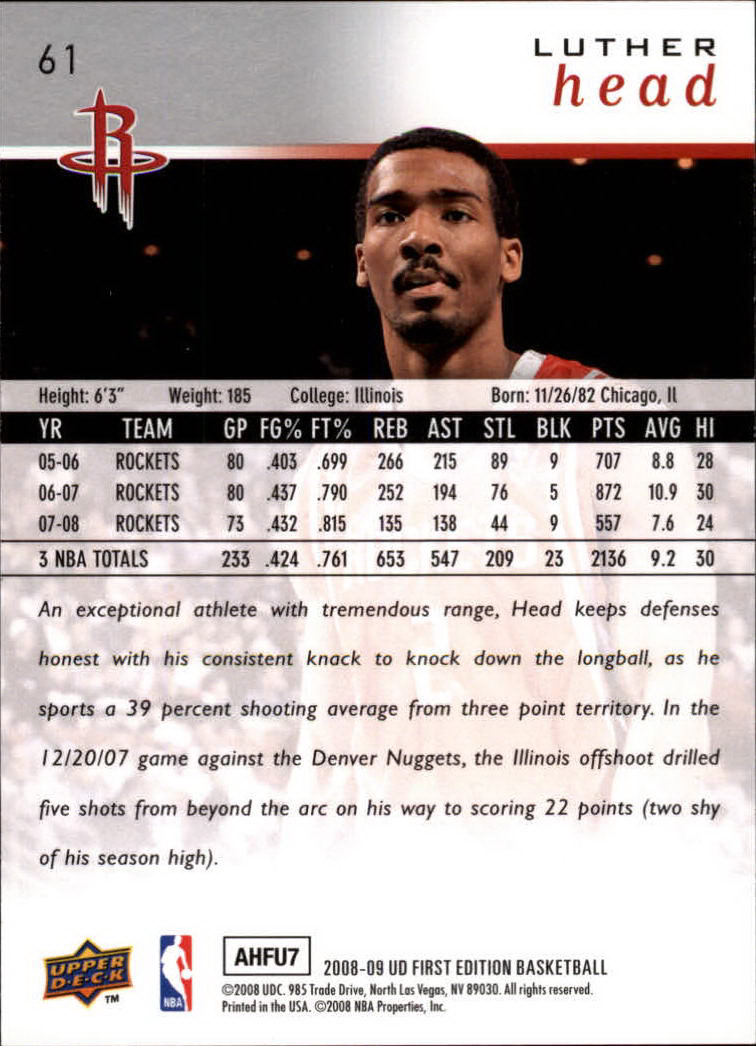 2008-09 Upper Deck First Edition Basketball Card Pick - Picture 99 of 361