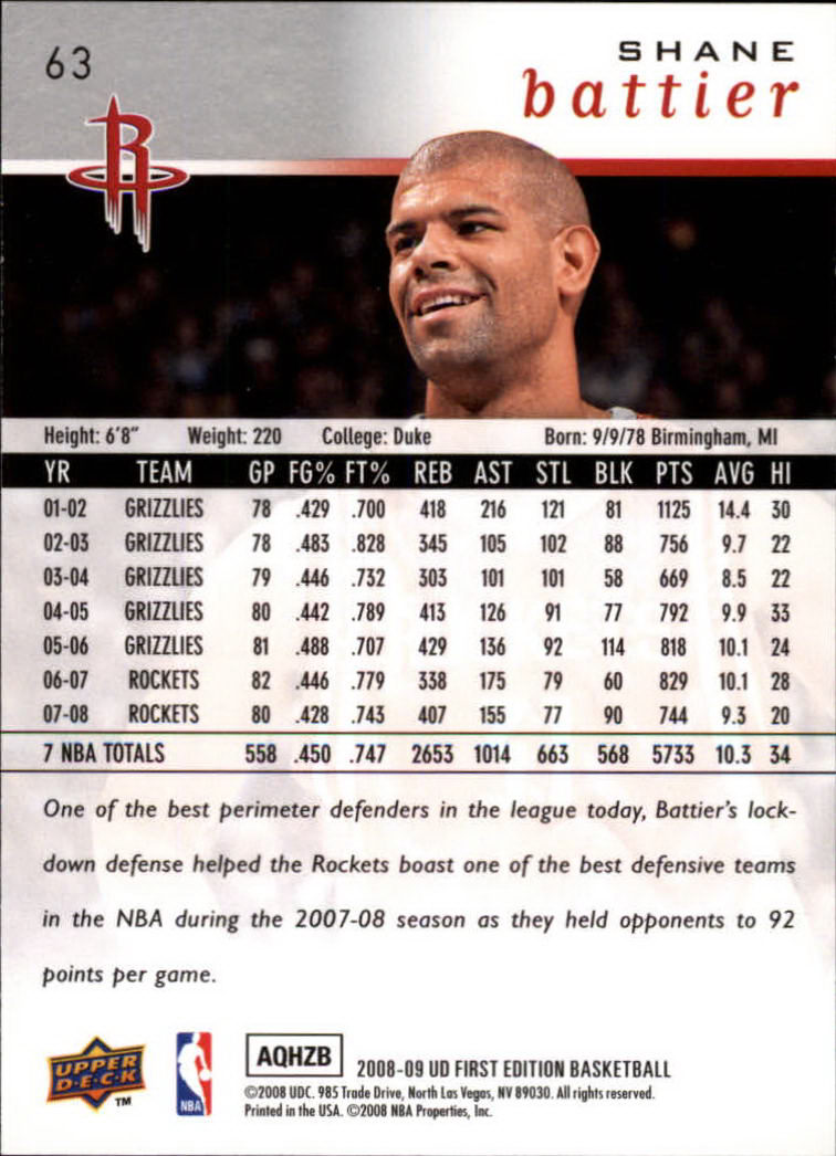 2008-09 Upper Deck First Edition Basketball Card Pick - Picture 103 of 361