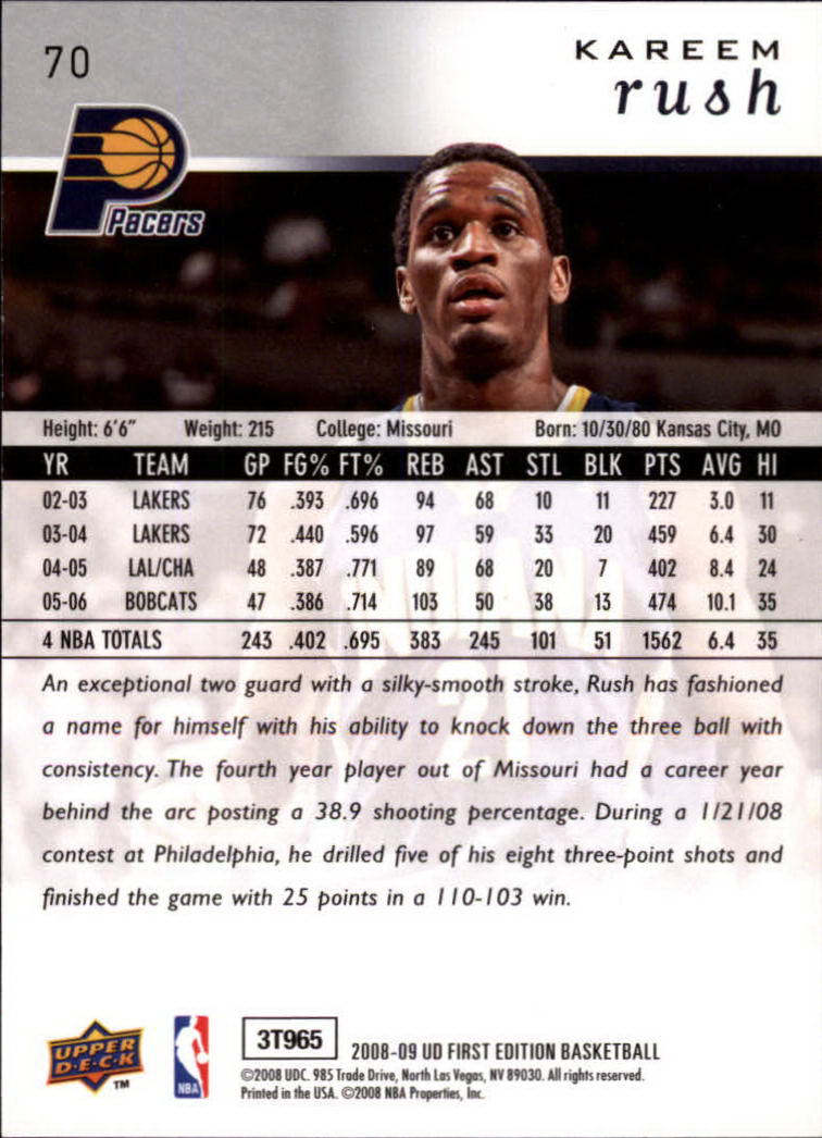 2008-09 Upper Deck First Edition Basketball Card Pick - Picture 113 of 361