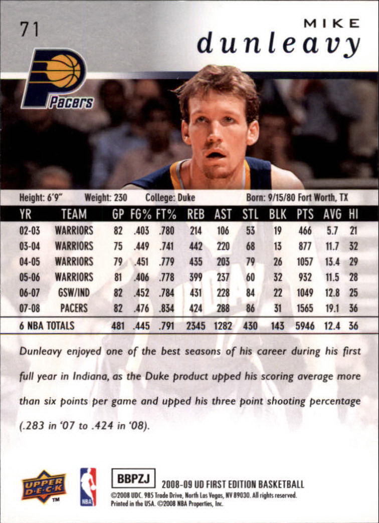 2008-09 Upper Deck First Edition Basketball Card Pick - Picture 115 of 361