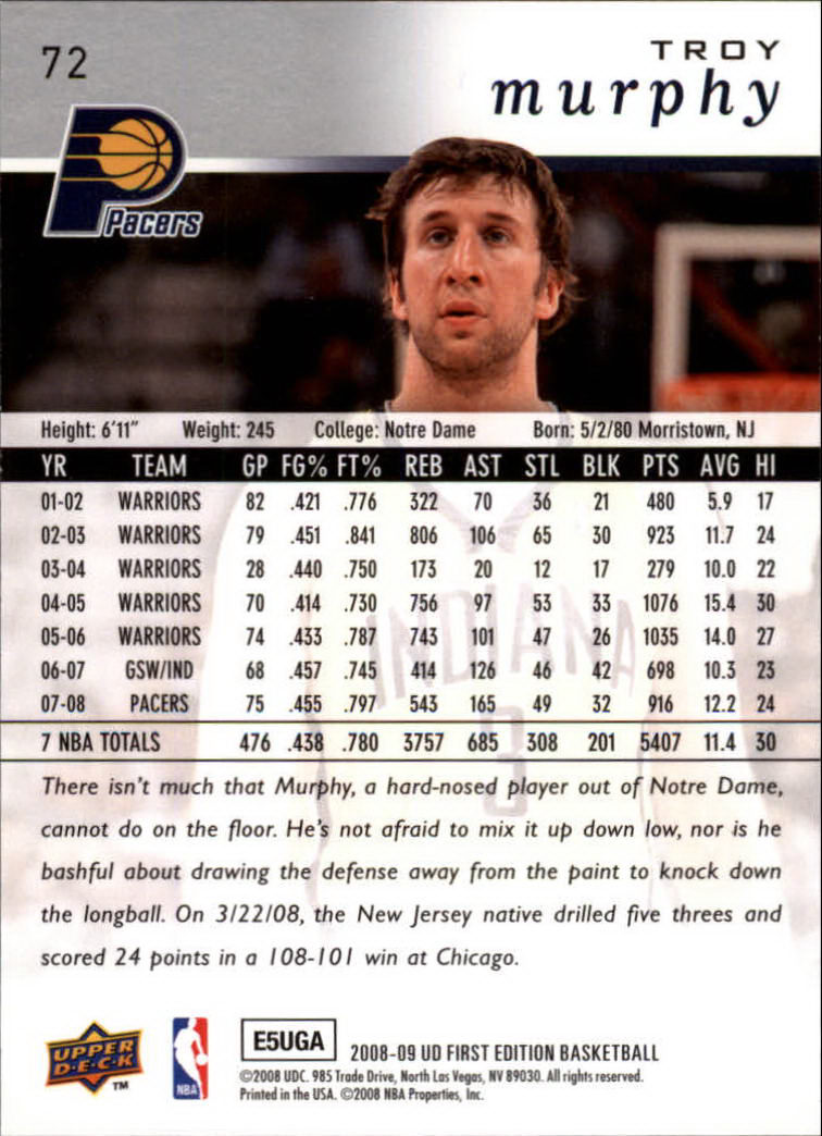 2008-09 Upper Deck First Edition Basketball Card Pick - Picture 117 of 361