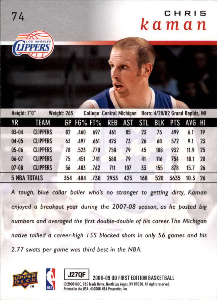 2008-09 Upper Deck First Edition Basketball Card Pick - Picture 121 of 361