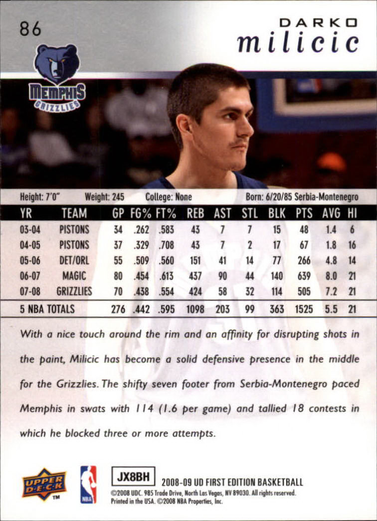 2008-09 Upper Deck First Edition Basketball Card Pick - Picture 131 of 361