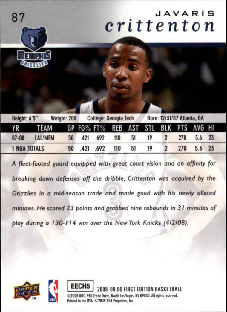 2008-09 Upper Deck First Edition Basketball Card Pick - Picture 133 of 361