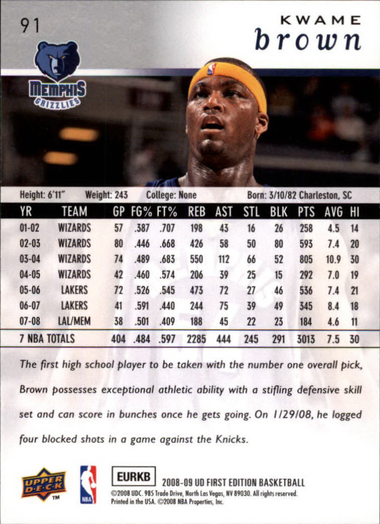 2008-09 Upper Deck First Edition Basketball Card Pick - Picture 139 of 361