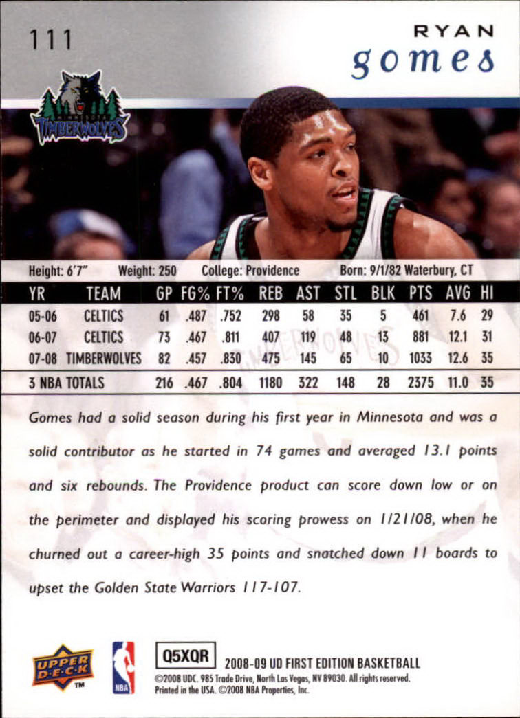 2008-09 Upper Deck First Edition Basketball Card Pick - Picture 171 of 361