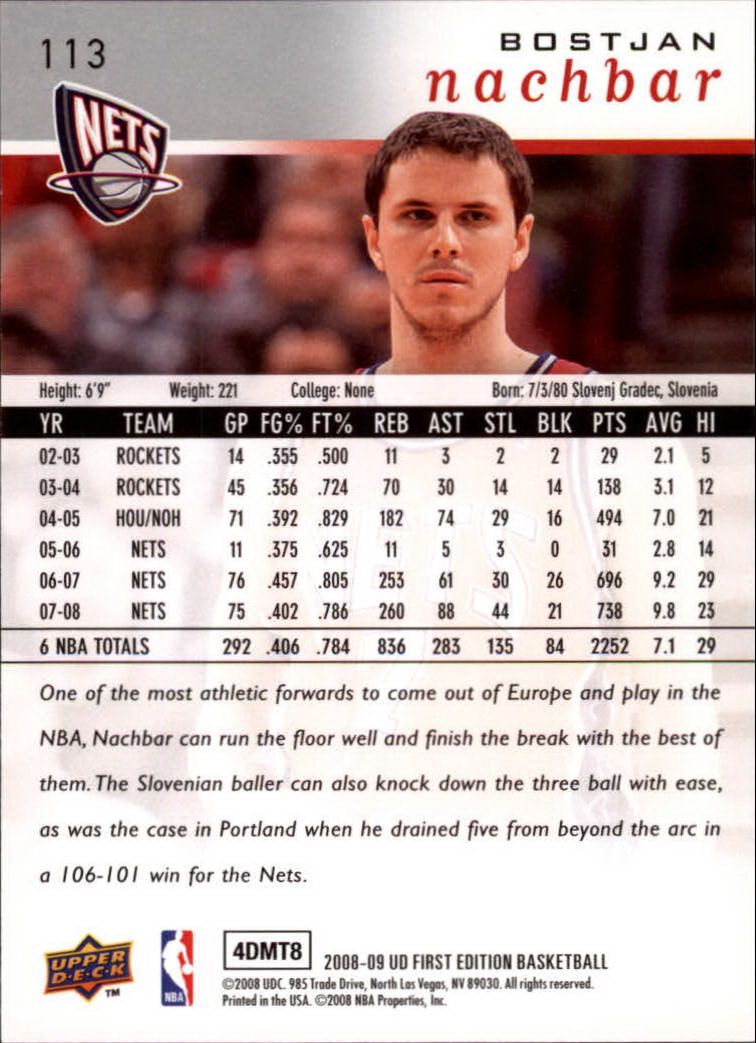 2008-09 Upper Deck First Edition Basketball Card Pick - Picture 173 of 361