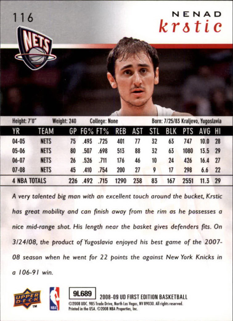 2008-09 Upper Deck First Edition Basketball Card Pick - Picture 177 of 361