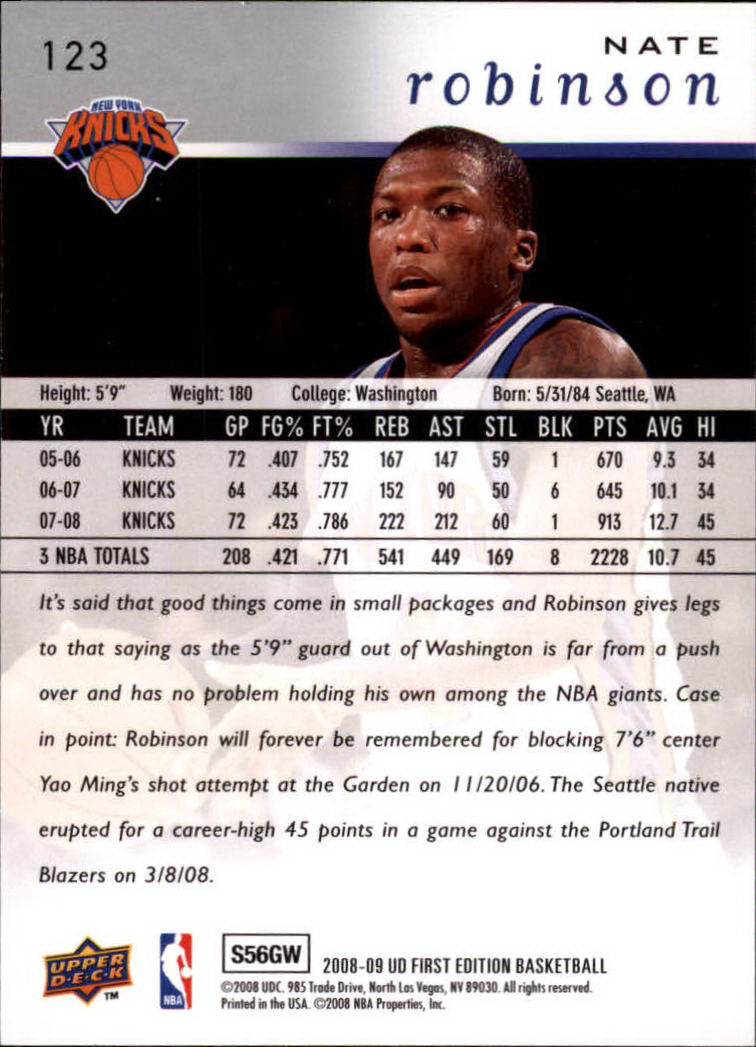 2008-09 Upper Deck First Edition Basketball Card Pick - Picture 189 of 361