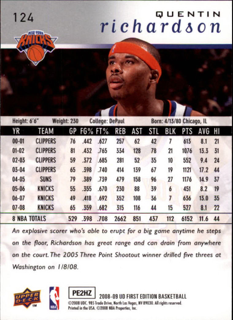 2008-09 Upper Deck First Edition Basketball Card Pick - Picture 191 of 361