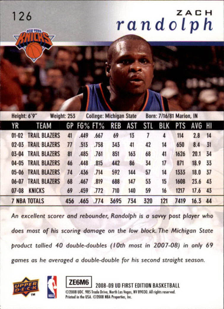 2008-09 Upper Deck First Edition Basketball Card Pick - Picture 195 of 361