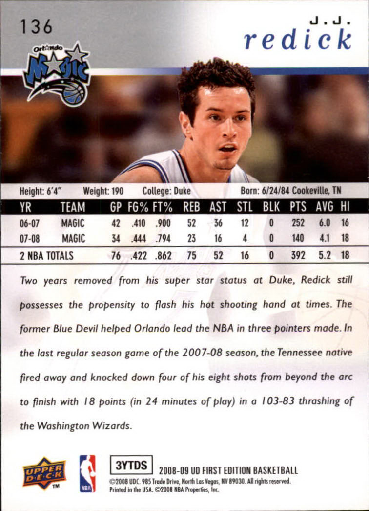 2008-09 Upper Deck First Edition Basketball Card Pick - Picture 209 of 361
