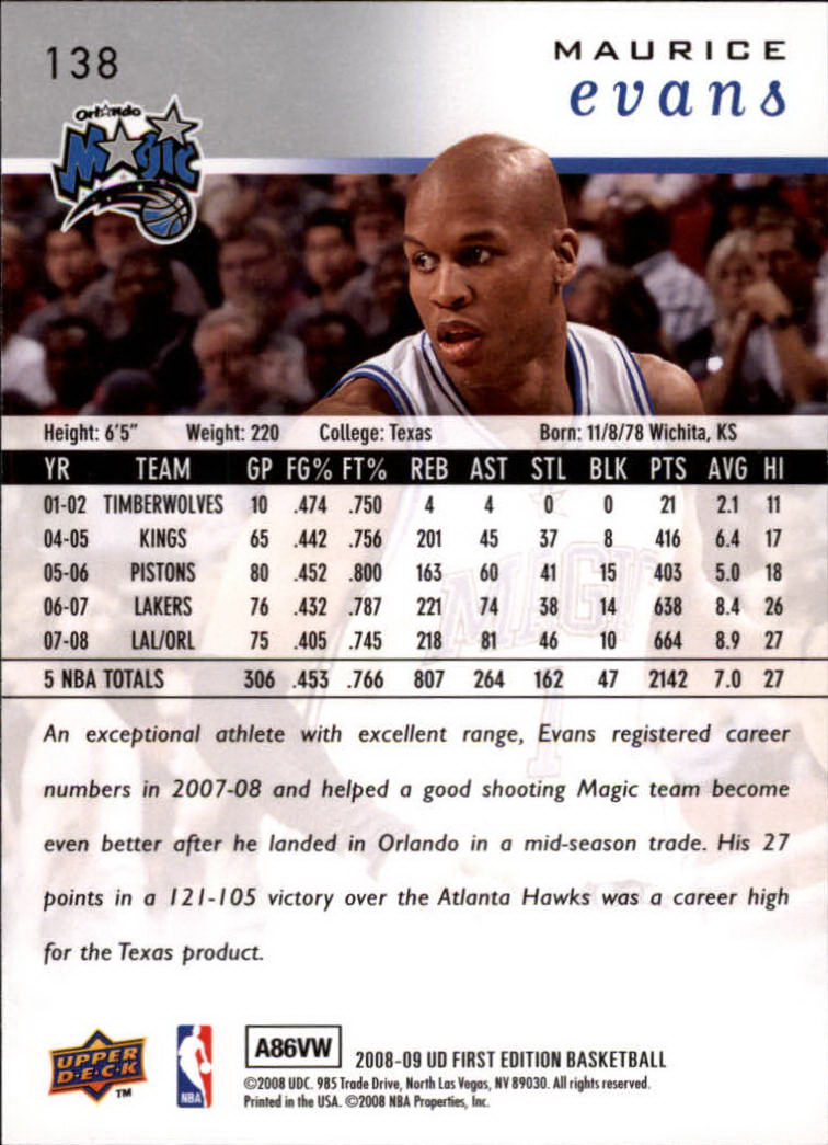 2008-09 Upper Deck First Edition Basketball Card Pick - Picture 213 of 361