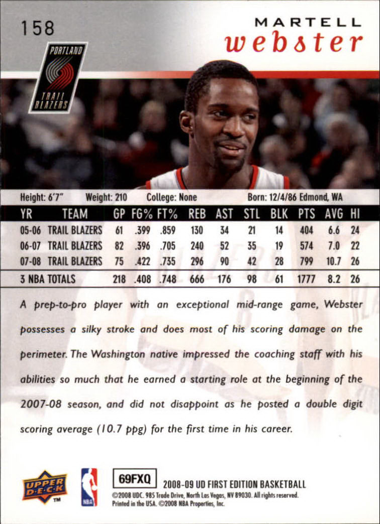 2008-09 Upper Deck First Edition Basketball Card Pick - Picture 245 of 361