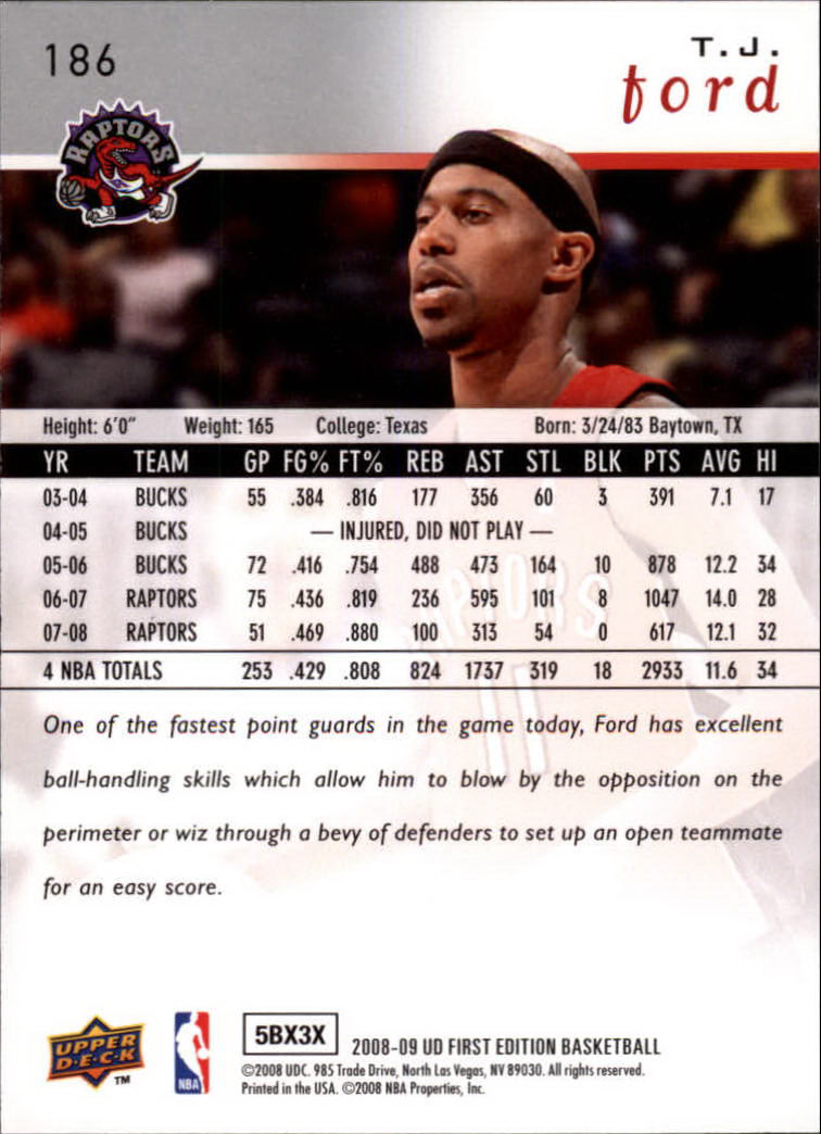 2008-09 Upper Deck First Edition Basketball Card Pick - Picture 289 of 361