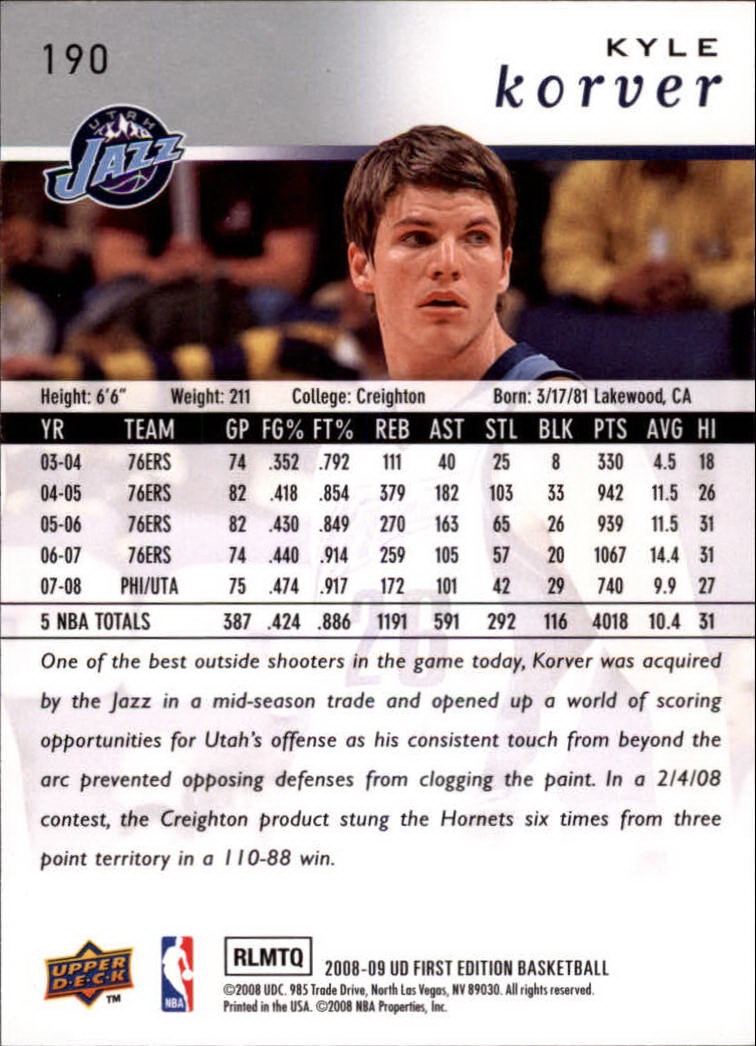 2008-09 Upper Deck First Edition Basketball Card Pick - Picture 297 of 361