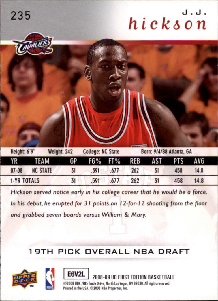 2008-09 Upper Deck First Edition Basketball Card Pick - Picture 333 of 361