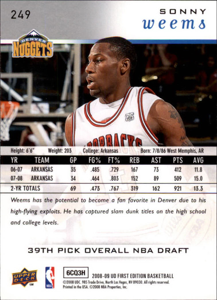 2008-09 Upper Deck First Edition Basketball Card Pick - Picture 351 of 361