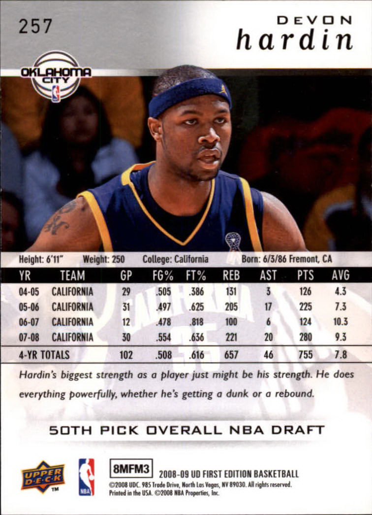 2008-09 Upper Deck First Edition Basketball Card Pick - Picture 359 of 361