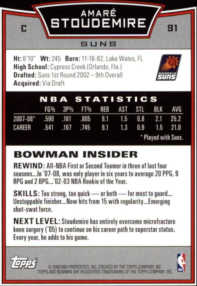 A2454- 2008-09 Bowman Basketball #s 1-150 +Rookies -You Pick- 10+ FREE US SHIP - Picture 91 of 133