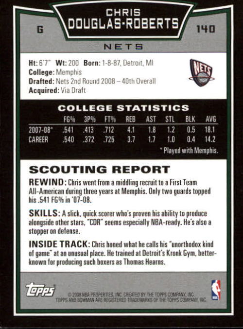 A2454- 2008-09 Bowman Basketball #s 1-150 +Rookies -You Pick- 10+ FREE US SHIP - Picture 123 of 133