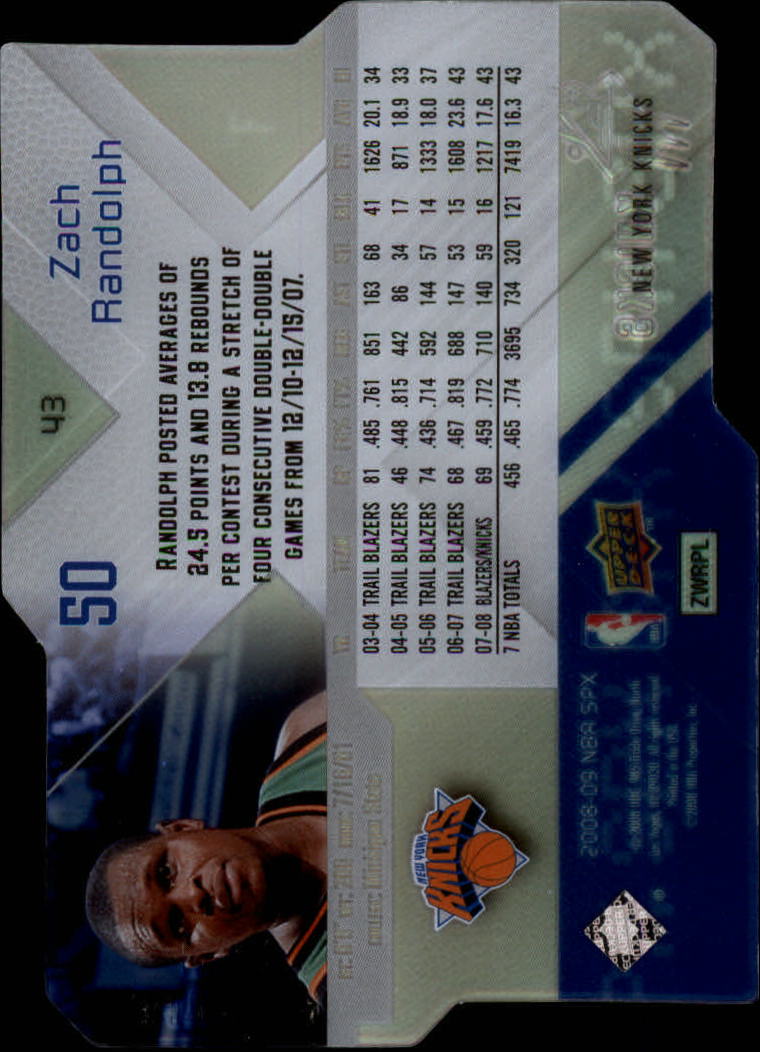 2008/2009 SPX (Upper Deck) Basketball - Picture 39 of 73