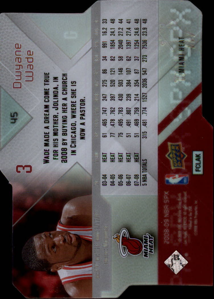 2008/2009 SPX (Upper Deck) Basketball - Picture 41 of 73
